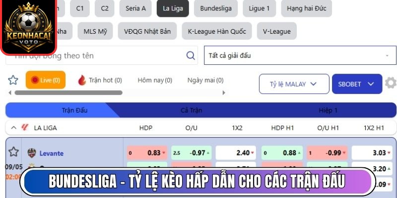 KEONHACAI VOTO - Tỷ Lệ KÈO NHÀ CÁI, Kèo Nhà Cái 5 Hôm Nay Trực Tiếp 16 Bundesliga – Tỷ lệ kèo hấp dẫn cho các trận đấu cởi mở