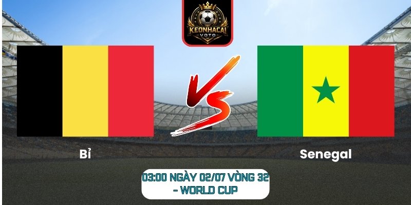 Soi kèo Bỉ vs Senegal 03:00 ngày 02/07 (Vòng 32 - World Cup) 2 Bỉ vs Senegal